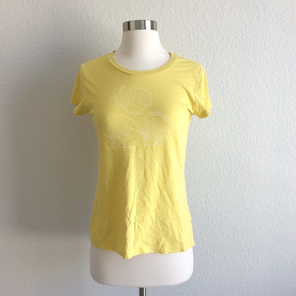 Banana Republic Yellow Graphic Tee